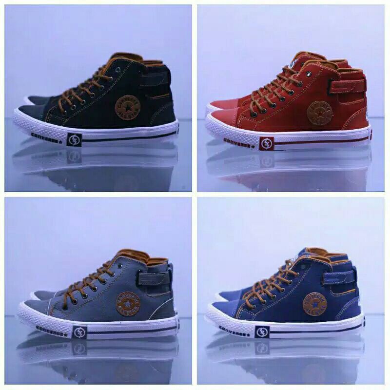 Sepatu kuliah kerja traveling snekers all high terbaru boot classic