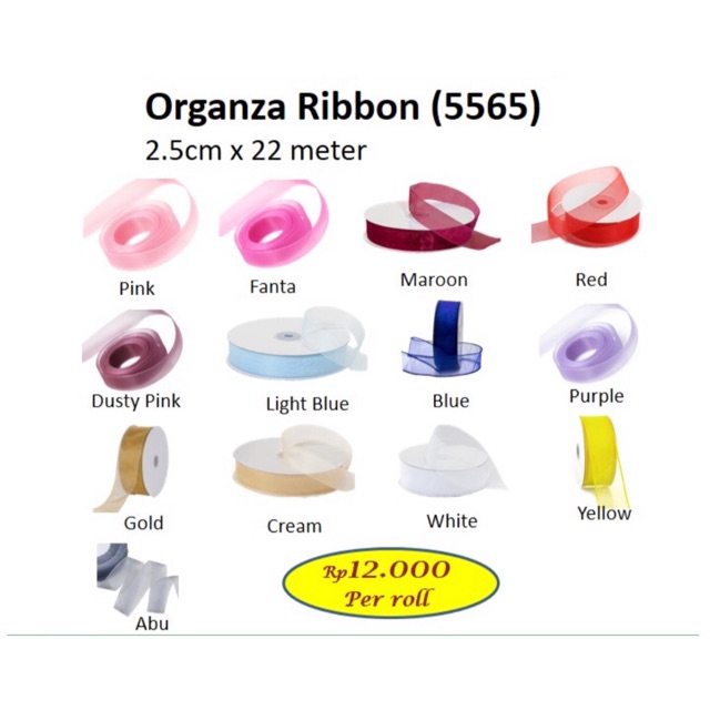 

Pita Organza - pita handbouquet bouquet bunga - barang florist 5565