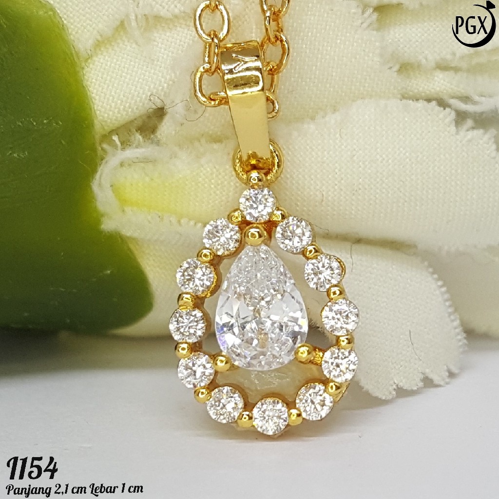 PGX Liontin Kalung Xuping Wanita Perhiasan Lapis Emas Aksesoris Fashion - I154