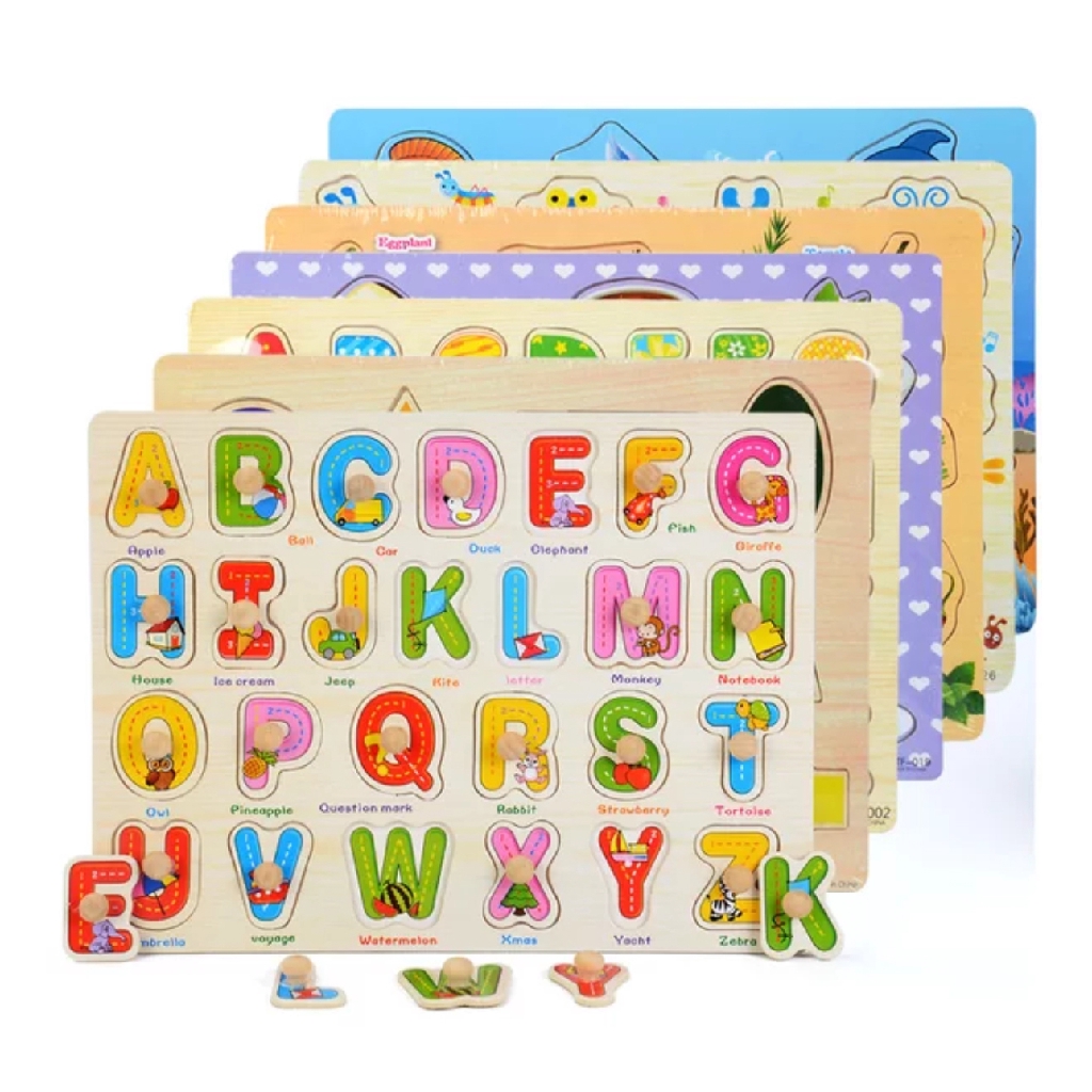  7PC 1KG EDUKASI PUZZLE  ANAK  PB 121 WOODEN PUZZLE  