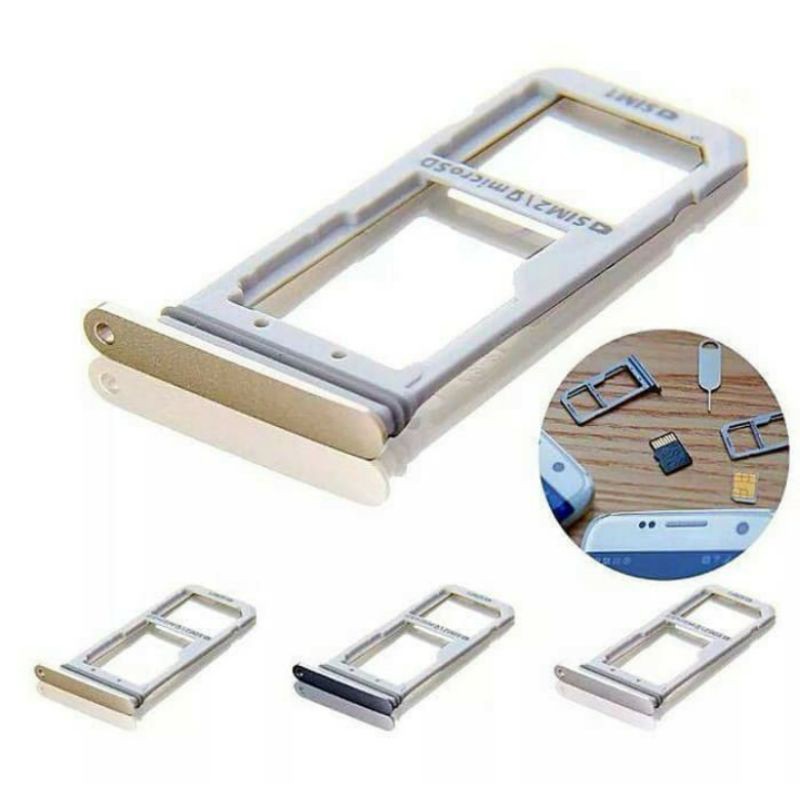 sim tray Simtray Sim lock Tempat Dudukan kartu Sim Samsung S7 Flat G930 Original