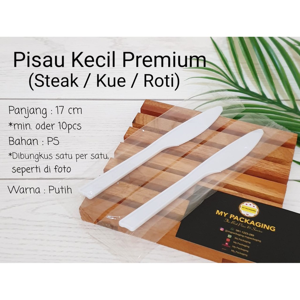 Pisau Kecil PREMIUM - PISAU MAKAN / Pisau Plastik / Pisau Steak - Dibungkus Satuan