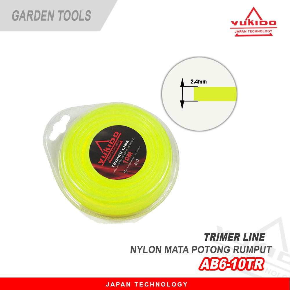 YUKIDO Trimmer line pisau senar senar nylon tali senar potong rumput 10 meter