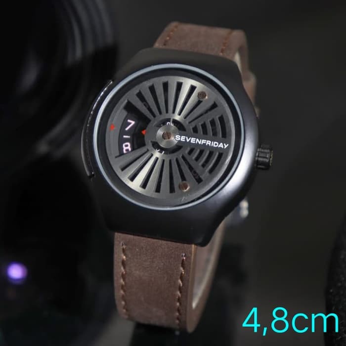 JAM TANGAN PRIA 7FRIDAY KULIT BULAT BROWN