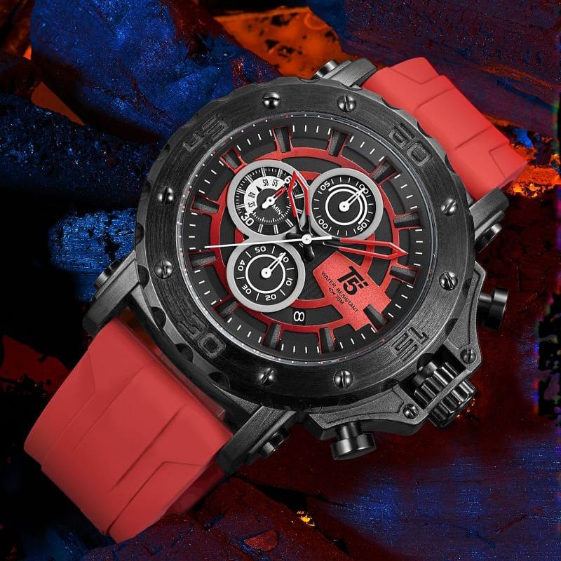 Jam tangan T5 H3865 3865 Rubber Original fullset  Model AC 9205