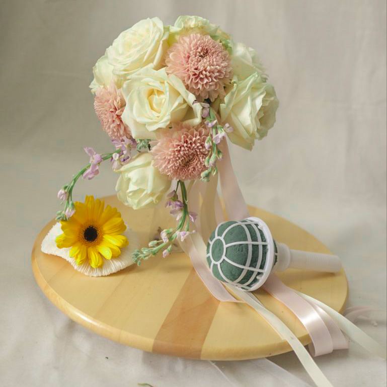 Aksesoris Florist Pegangan Buket Wedding - Bouquet Holder Pengantin - Foam Buket