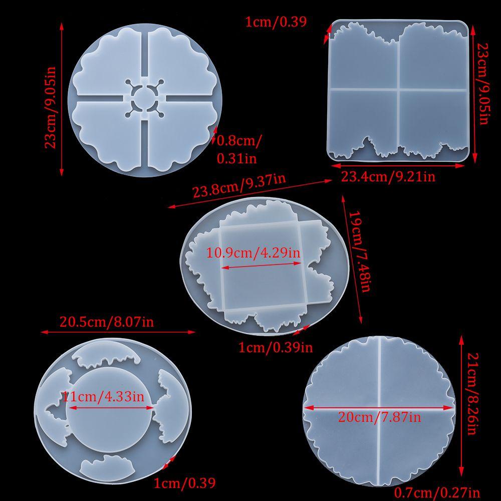 Solighter Resin Coaster Cetakan Baru Geode Coaster Mold Epoxy Tatakan Gelas Tidak Teratur