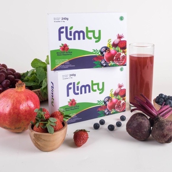 FLIMTY Original fiber 1 box 16 sachet Blackcurrant  / fiber drink / pelangsing