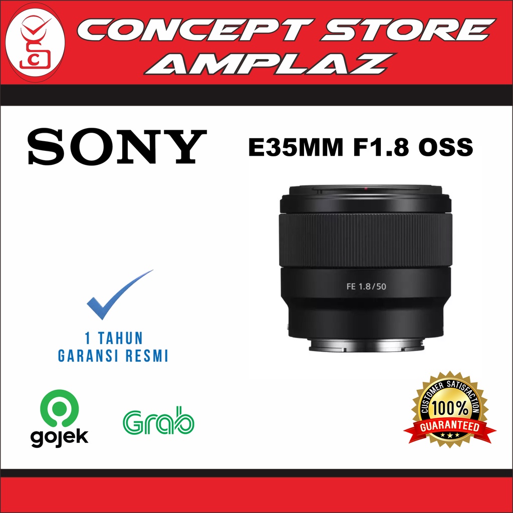 Sony Lens SEL FE 50 mm f 1.8 Full Frame Lensa Kamera BLACK