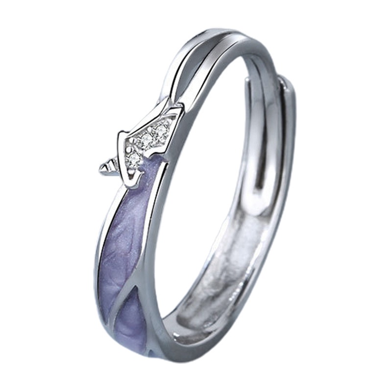 Fancyqube Sepasang Cincin S925 Silver Dapat Disesuaikan Desain Unicorn Untuk Pria Dan Wanita