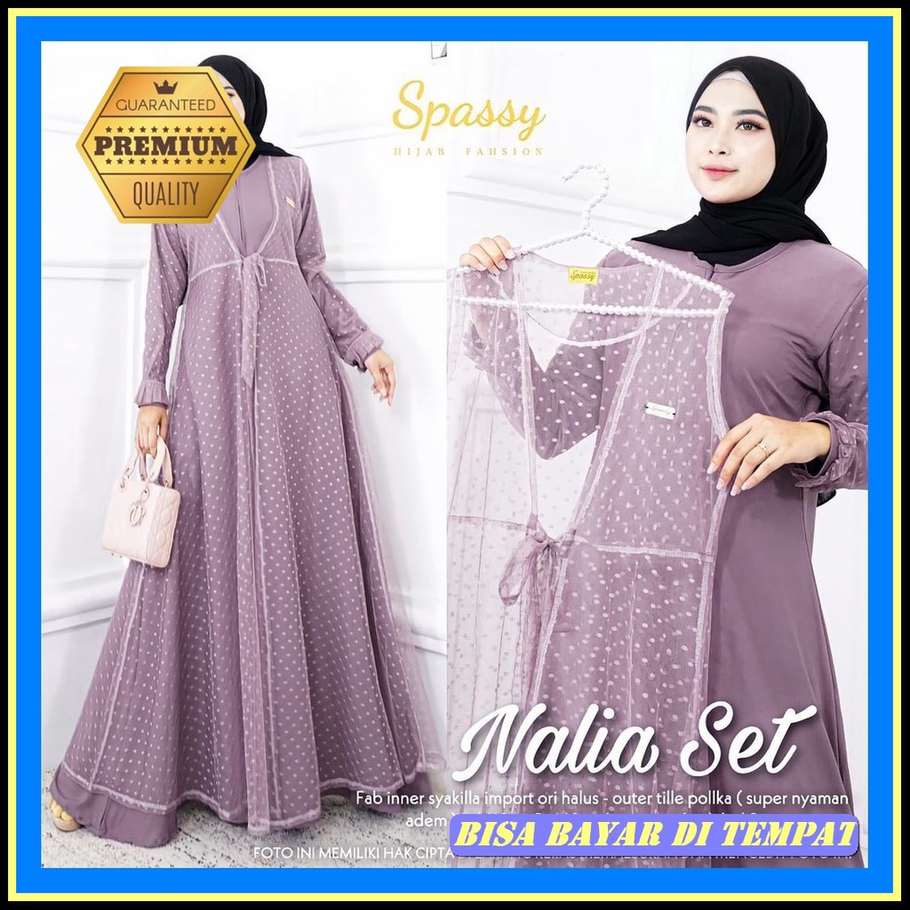 Baju Wanita Kekinian/Gamis Set Outher/Gamis Ceruty Babydoll/Gamis Wanita Kekinian/Gamis Terbaru Hits