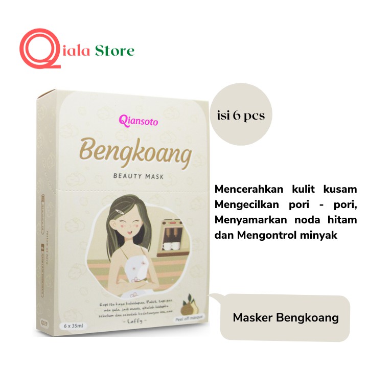 Masker wajah qiansoto peel of mask whitening masker wajah bengkoang masker pemutih kulit wajah