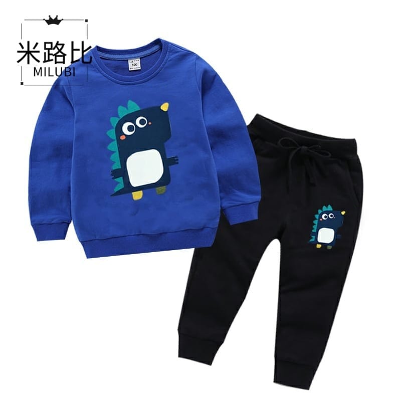 BO - SETELAN SWEATER DINOS / FASHION ANAK / SETELAN