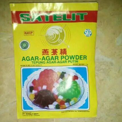 

Agar Agar Satelit Super SKP 7gr Warna Putih / Merah / Hijau Serbuk Jelly Pudding per sachet