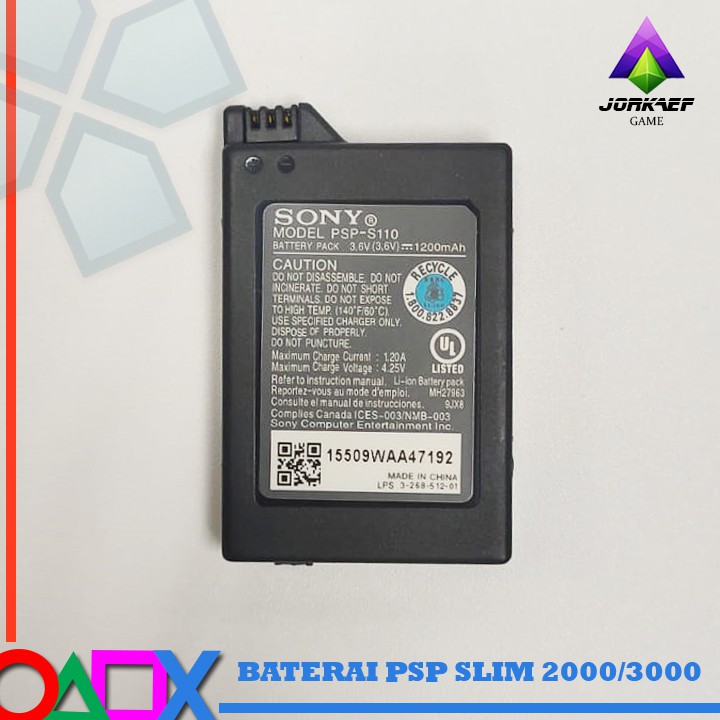 BATTERY/BATERAI PSP FAT SEMI ORI