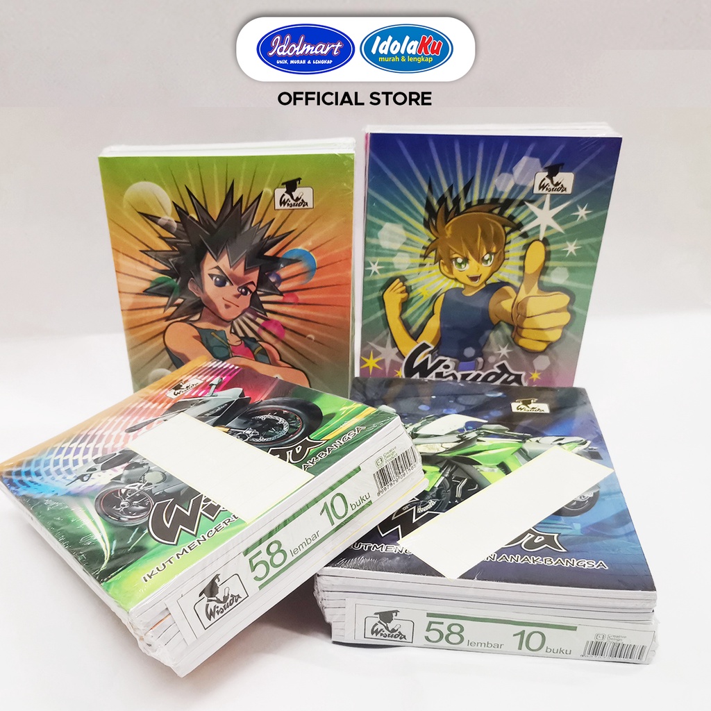 

IDOLMART Buku Tulis WISUDA isi 58 Lembar - 1 Pak isi 10 Buku - Bogor