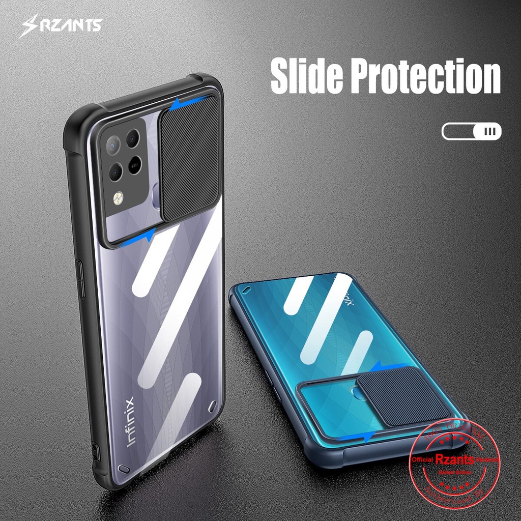 Case Infinix Hot 10S Armor Slide Transparent Premium Casing