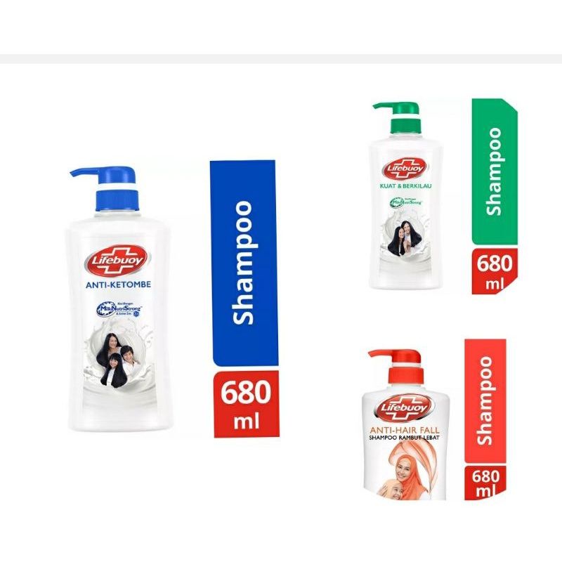 LIFEBUOY SHAMPOO 680 ML BOTOL PUMP ALL VARIANT MURAH