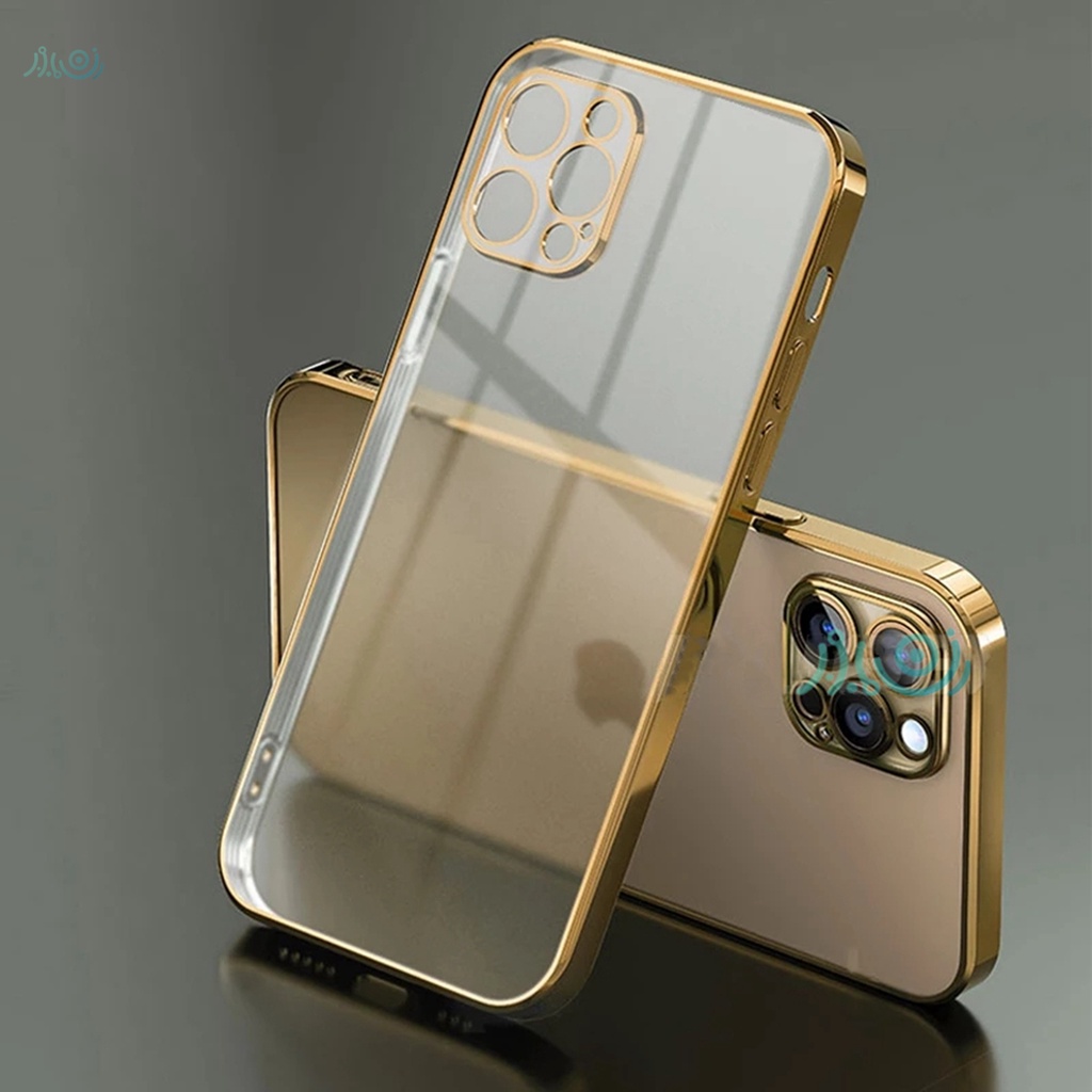 Luxury Square Frame Plating Clear Phone Case For iPhone 12 11 Pro Max X XR XS MAX 7 8 Plus SE 2020 11 Transparent Silicone Cover