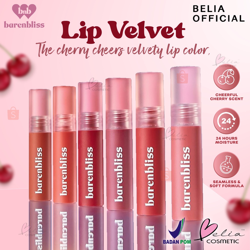 ❤ BELIA ❤ BNB barenbliss Cherry Makes Cheerful Lip Velvet korea Lipcream | Lip Cream Korea | Lip Velvet