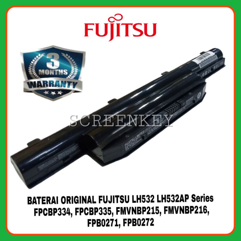 Original Baterai Laptop Fujitsu LifeBook LH532 LH532AP Series FPCBP334