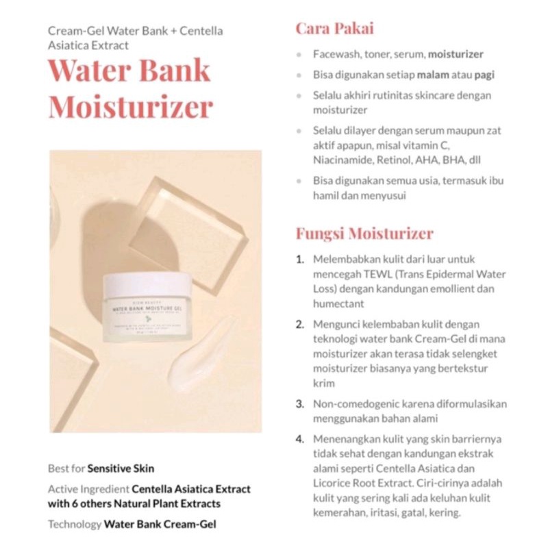 EIEM BEAUTY WATER BANK MOISTURIZER GEL SPF 50 VACCINE SUNSCREEN  CALM &amp; SOOTHING TONER ACNE RETINOL HYDRATING BOOSTER BRIGHTENING SERUM BARRIER CLEANSER