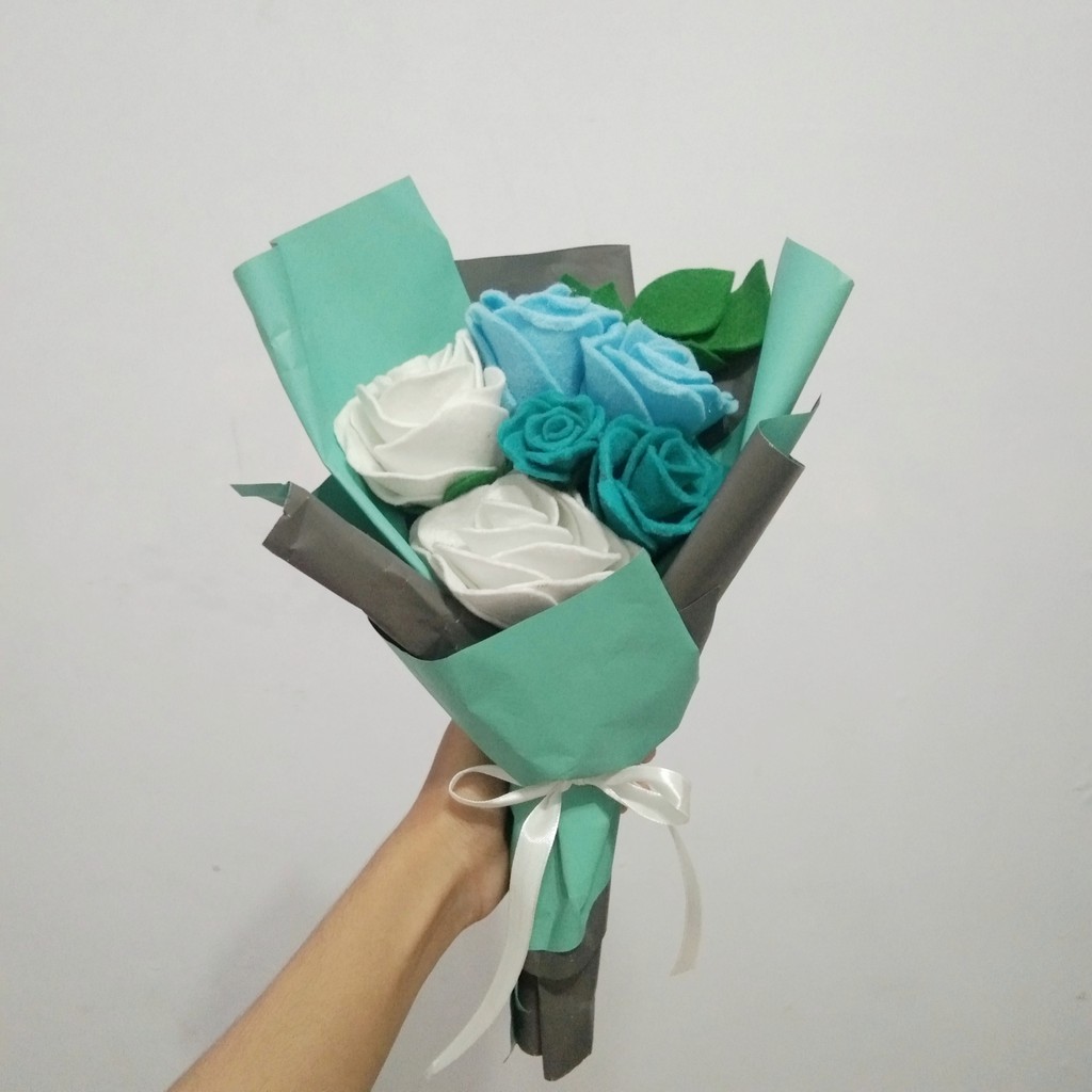Buket Bunga Flanel Medium - Kado Buket Wisuda - Flanel Sidoarjo