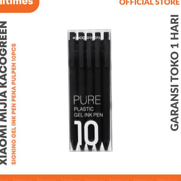 

Xiaomi Mijia Kacogreen Signing Gel Ink Pen Pena Pulpen Hitam 10 PCS