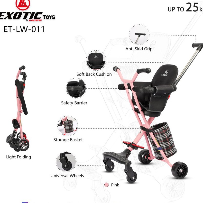 Kursi Dorong Anak Exotic ET-LW011 LW008 LW629-1 Stroller Busa Dorongan