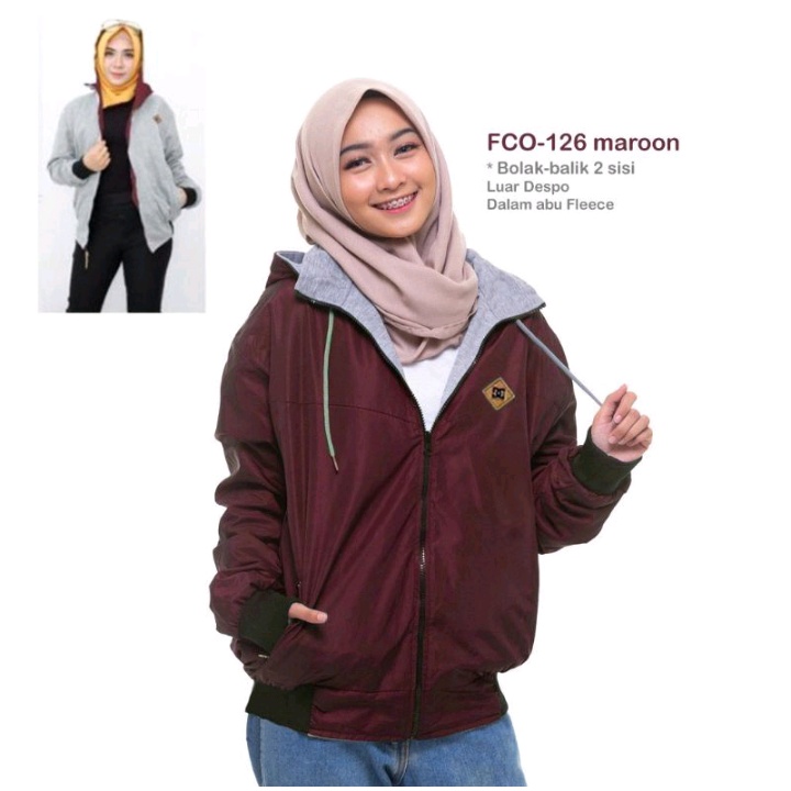 Jaket Bb Dc Wanita Bolak Balik Jaket Bb Dc Cewek Jaket Cewek Bb Dc 2in 1