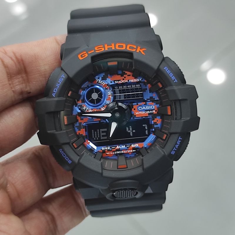 JAM TANGAN PRIA CASIO G-SHOCK GA-700CT-1ADR NEW GA-700CT-1ADR ORIGINAL GARANSI RESMI
