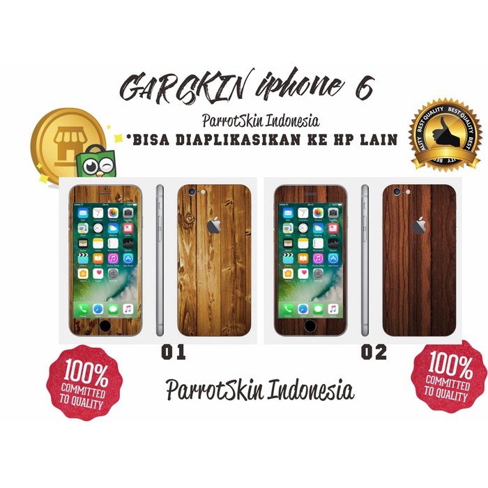 Garskin skin hp dbrand kw Iphone 6 , 6 plus, dll Wood Edition