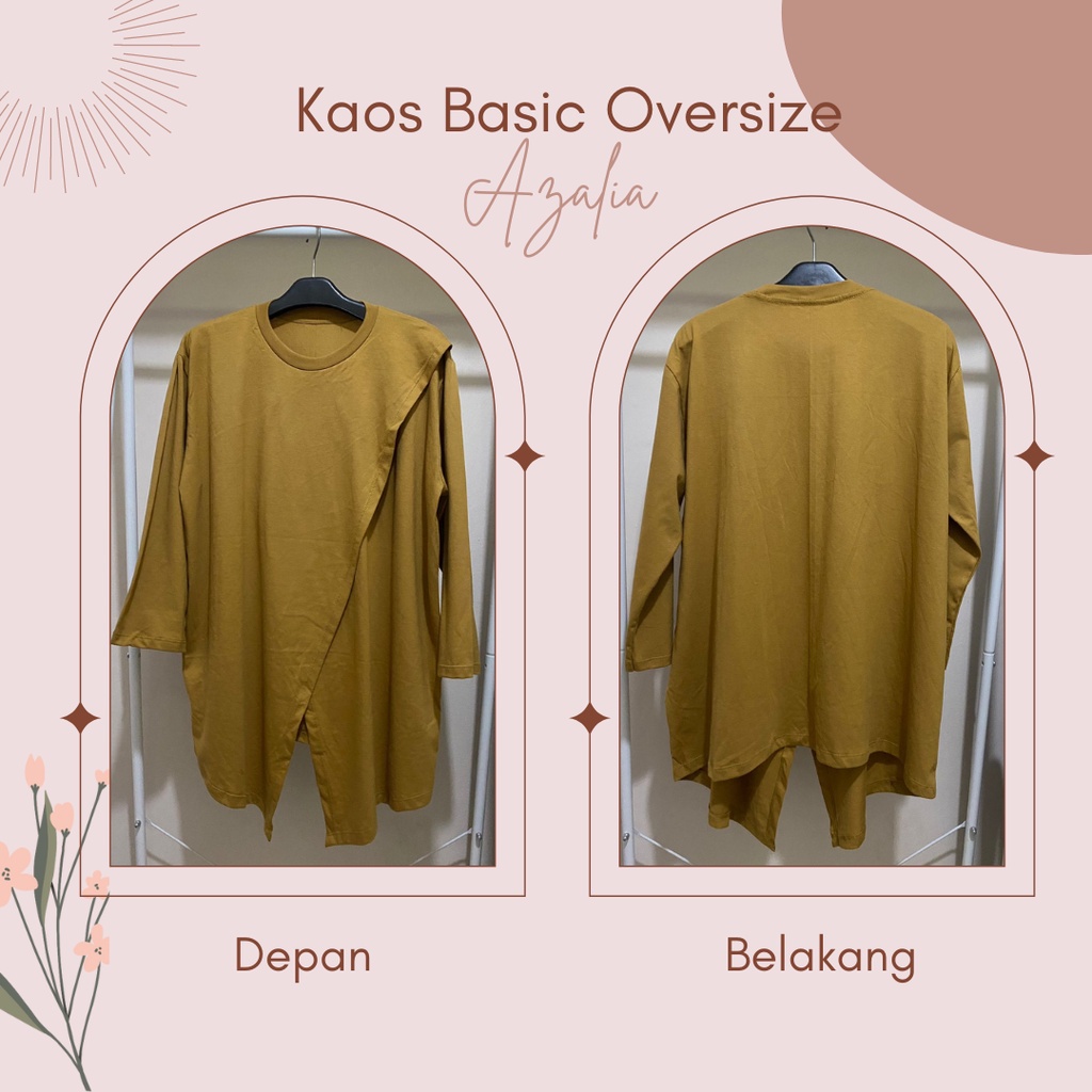 [CYC | COD] REAPICT | Kaos Basic Oversize Azalia Blouse XXL | Cotton Combed | Atasan Trend Wanita Murah Best Seller