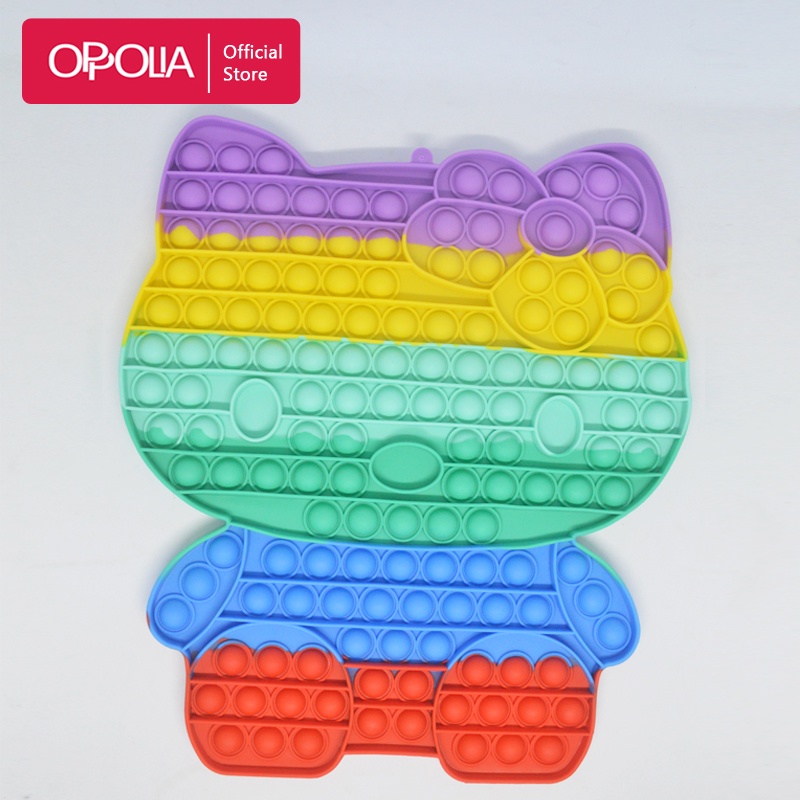 Oppolia Pop it Jumbo Rainbow Pop It Fidget Toys Mainan Pop it Anak Push Bubble Toys 30 x 44 cm-1
