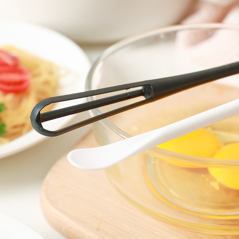 [Mini Hand Beater Mixer Stick] [Multifunctional 2-in-1 Hangable Mixer with Spoon] [Kitchen Cooking Tool Gadgets]