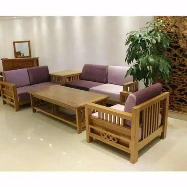 Set Meja Kursi Tamu Santai Minimalis Modern Kayu Mebel Furniture Jepara Murah Terbaru Shopee Indonesia