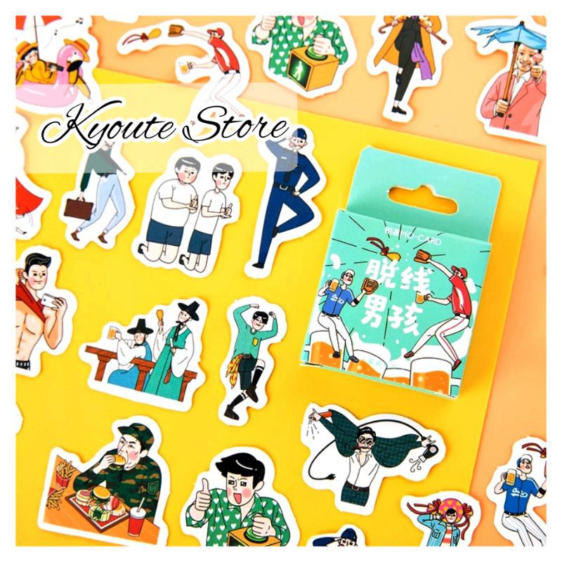 

Sticker Deco Funny Boy Expression Scrapbook DIY Bujo Planner Diary Adhesive