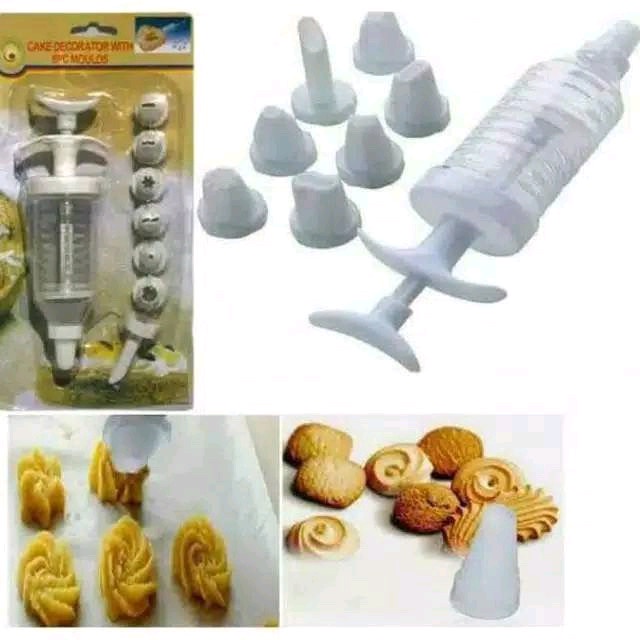 Alat Penghias Kue 8 in 1 - Cake Decoration Tart Coockies Icing Pastry