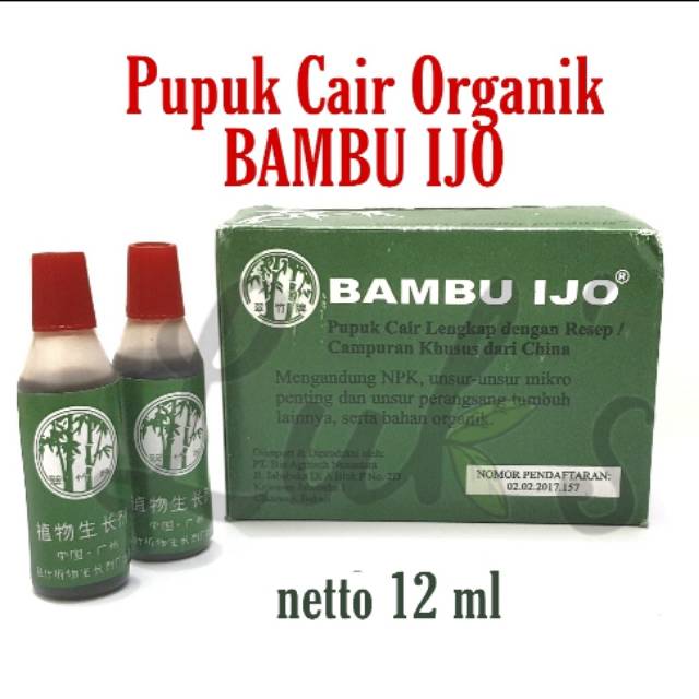Pupuk cair organik Bambu Ijo 12 ml pupuk cair organik pupuk tanaman hias