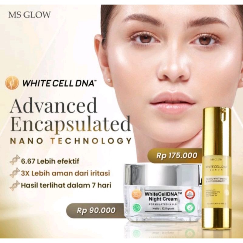 MS Glow White Cell Dna night cream/serum white cell dna ms glow