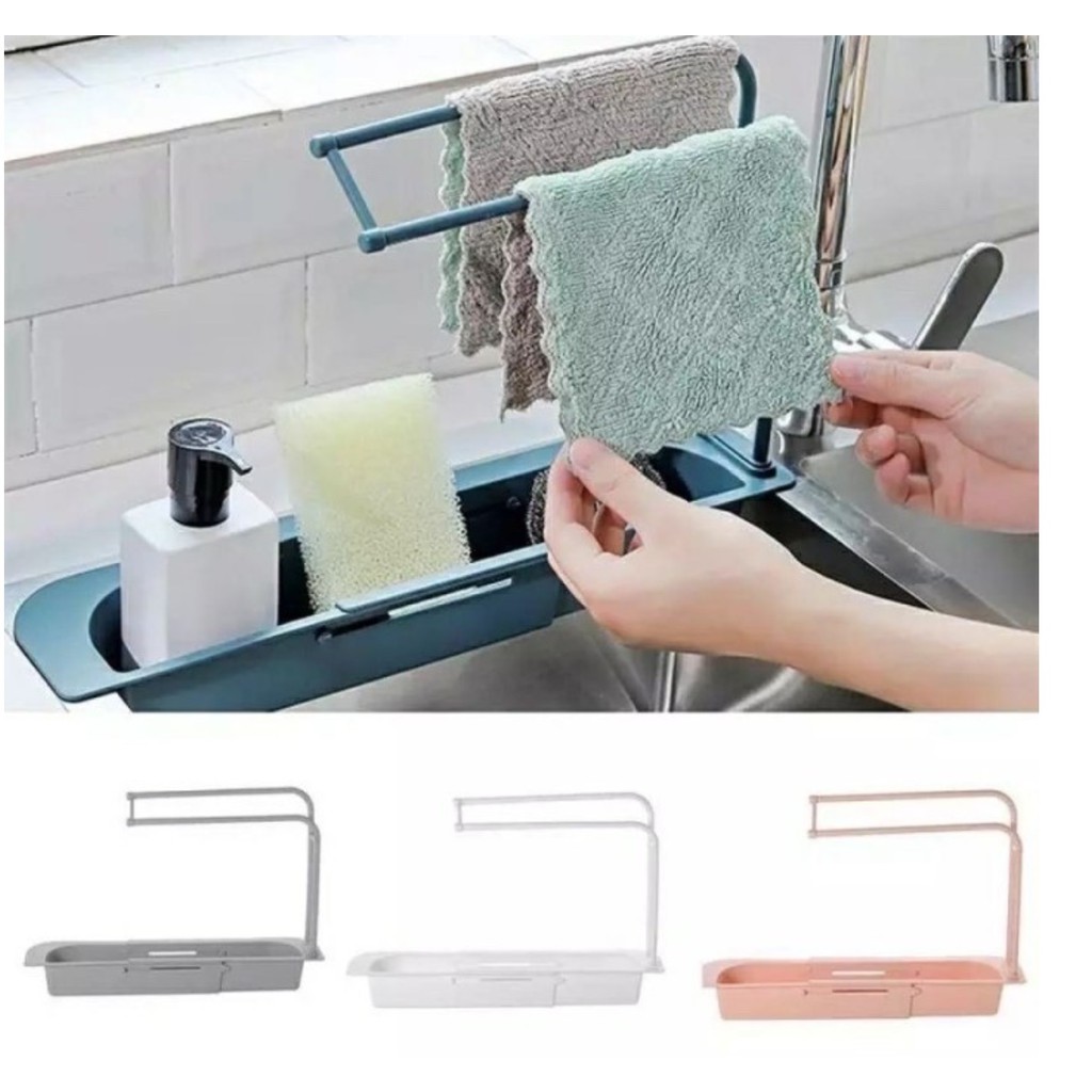 Rak Wastafel Penyimpanan Spon Dan Kain Lap