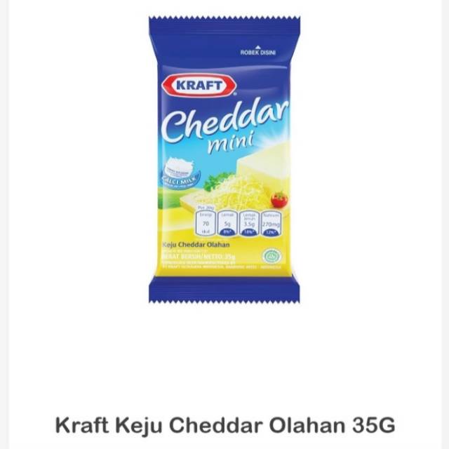 

Kraft Keju Cheddar Olahan 35G