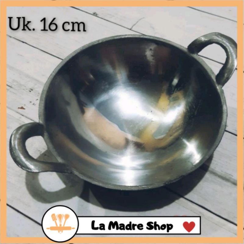 KUALI WAJAN KECIL Mainan Anak Tradisional Masak-Masakan Uk. 16 cm