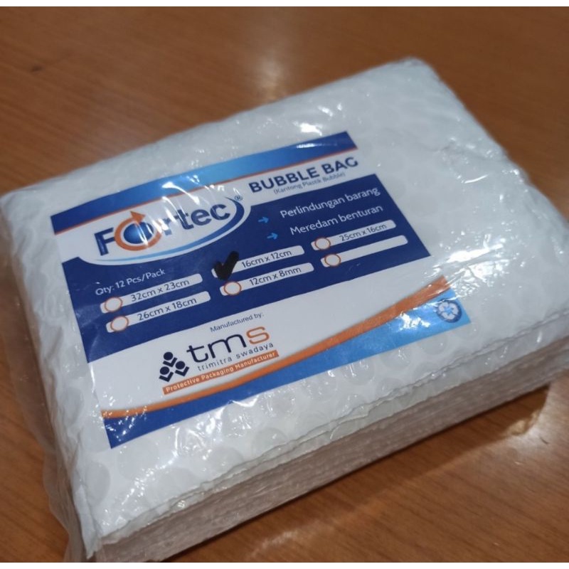 

POLYBAG BUBBLE - Kantong Bubble Wrap 16cm x 12cm Pack- FORTEC