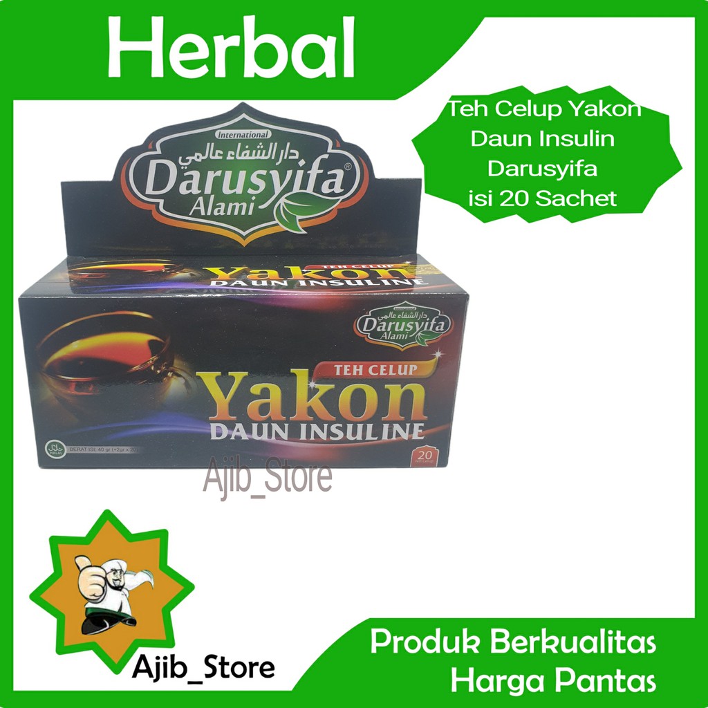 

(100% ORI) TEH CELUP Herbal YAKON Daun Insulin isi 20 A523