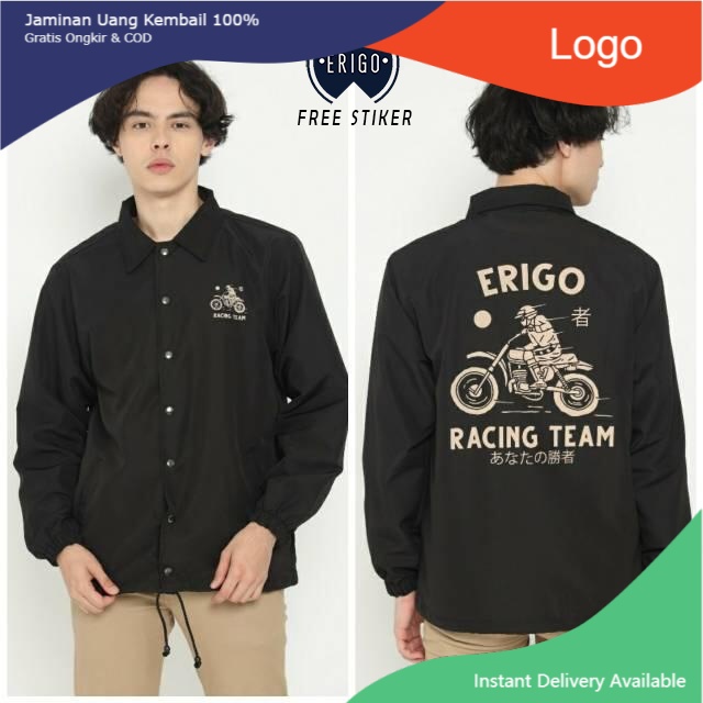ERIGO COACH JACKET RACING TEAM FREE STIKER I JAKET COACH ERIGO I JACKET FUJINKAI I JAKET PARASUT ERI