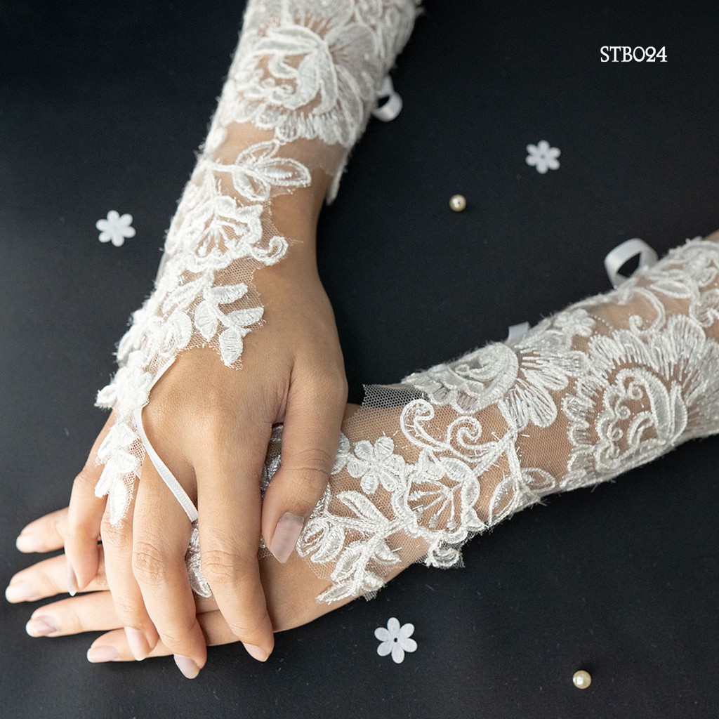 [STOCK TERBATAS] PREMIUM GLOVES AKSESORIS PERNIKAHAN SARUNG TANGAN BRIDAL STB024