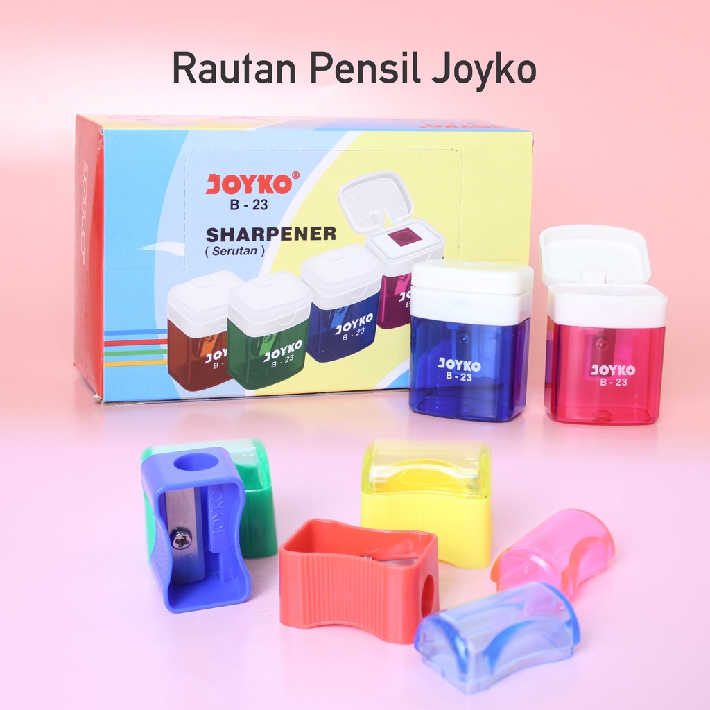 

Rautan Pensil MerkJoyko Bentuk Kotak Besar dan Kecil Warna Warni