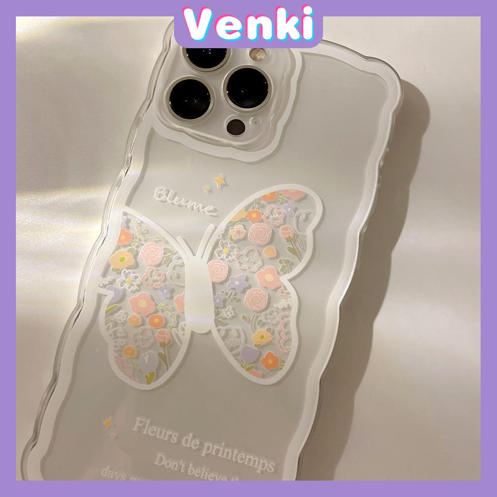 Soft Case Silikon Transparan Anti Slip Shockproof Motif Bunga Butterfly Untuk iPhone 13 Pro Max 12 Pro Max 11 7 Plus