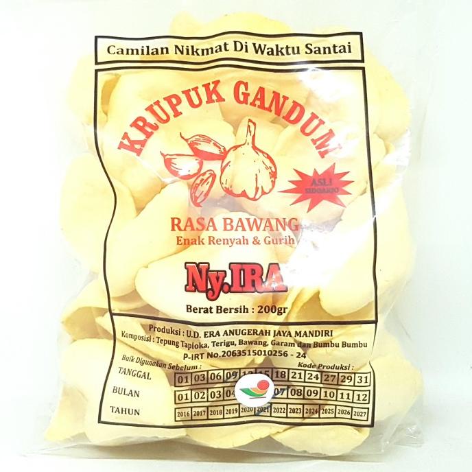 

^%^%^%^%] NY. IRA KRUPUK GANDUM RASA BAWANG 200gr | KERUPUK BESAR ASLI SIDOARJO